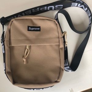 Khaki small Supreme shoulder bag